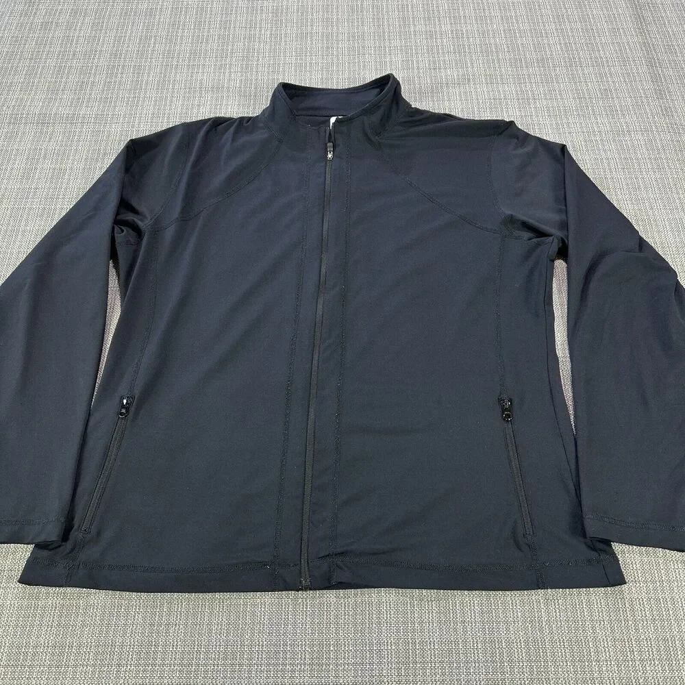 FootJoy Jacket Mens XL Black Lightweight Full Zip Outdoors‎ Golf Nylon Stretch